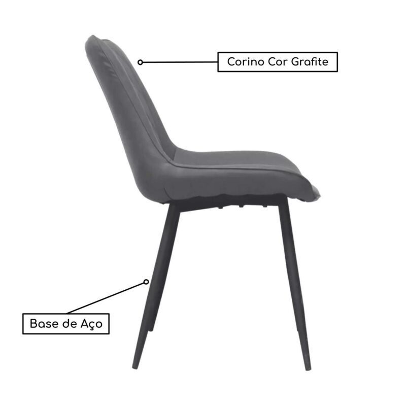 Cadeira Interlocutor MOSCOU – Cor Grafite – PMD – 36000 META Móveis para Escritório em Anápolis Cadeiras Fixas 5