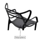 Cadeira Interlocutor OSLO para Escritório ou Jantar – Polipropileno – Cor Preto – 48005 META Móveis para Escritório em Anápolis Cadeiras Fixas 9
