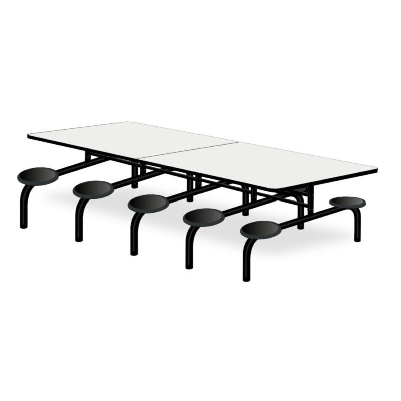 Mesa p/ Refeitório Fixo 10 Lugares MDP BRANCO DE 25 MM 50046 META Móveis para Escritório em Anápolis Fixo 4