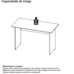 Mesa Escritório PÉ PAINEL – 1,35×0,60m – S/ Gavetas – MARSALA/PRETO – 25420 META Móveis para Escritório em Anápolis Linha 30 mm 9