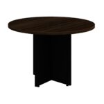 Mesa de Reunião Redonda -1,10×1,10×0,73m – MARSALA / PRETO – 51011 META Móveis para Escritório em Anápolis Linha 30 mm 6