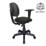 Cadeira Secretária Giratória Com Braços Reguláveis Estofada Preta – 31106 META Móveis para Escritório em Anápolis Secretária 10