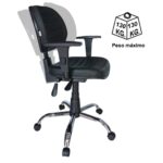 Cadeira Executiva Back System COSTURADA – ARANHA CROMADA – Braços Reguláveis – Cor Preta 31011 META Móveis para Escritório em Anápolis Executiva 9 Cadeira Executiva Back System COSTURADA – ARANHA CROMADA – Braços Reguláveis – Cor Preta 31011 META Móveis para Escritório em Anápolis Executiva 9