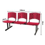 Longarina PLÁSTICA 03 Lugares – COR VERMELHA 33073 META Móveis para Escritório em Anápolis Longarinas 7 Longarina PLÁSTICA 03 Lugares – COR VERMELHA 33073 META Móveis para Escritório em Anápolis Longarinas 7