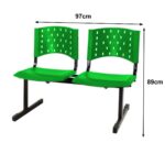 Longarina PLÁSTICA 02 Lugares – Cor Verde 33068 META Móveis para Escritório em Anápolis Longarinas 7 Longarina PLÁSTICA 02 Lugares – Cor Verde 33068 META Móveis para Escritório em Anápolis Longarinas 7