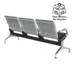 Longarina AEROPORTO ESTOFADA com 03 Lugares – Cor Cromada 33111 META Móveis para Escritório em Anápolis Longarinas 8 Longarina AEROPORTO ESTOFADA com 03 Lugares – Cor Cromada 33111 META Móveis para Escritório em Anápolis Longarinas 8