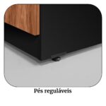 Armário Alto Fechado com 02 Portas – 1,61×0,80×0,45m NOGAL SEVILHA/PRETO – 21414 META Móveis para Escritório em Anápolis Linha 40 mm 10