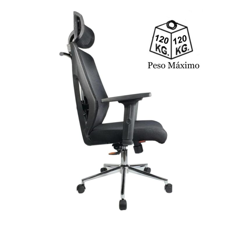 Cadeira Presidente Tela MK-4010 COR PRETO – 30029 META Móveis para Escritório em Anápolis Cadeira de Tela 4