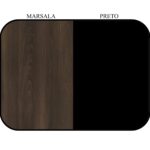 Mesa de Reunião Redonda -1,10×1,10×0,73m – MARSALA / PRETO – 51011 META Móveis para Escritório em Anápolis Linha 30 mm 9