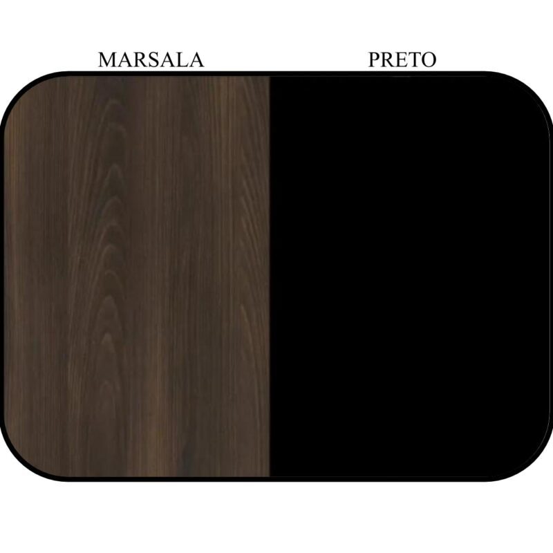 Mesa de Reunião Redonda -1,10×1,10×0,73m – MARSALA / PRETO – 51011 META Móveis para Escritório em Anápolis Linha 30 mm 5