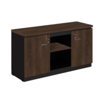 Armário Baixo Credenza – 1,35×0,72X0,45m MARSALA / PRETO – 51010 META Móveis para Escritório em Anápolis Linha 30 mm