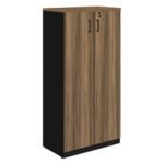 Armário Alto Fechado com 02 Portas – 1,61×0,80×0,45m NOGAL SEVILHA/PRETO – 21414 META Móveis para Escritório em Anápolis Linha 40 mm 7