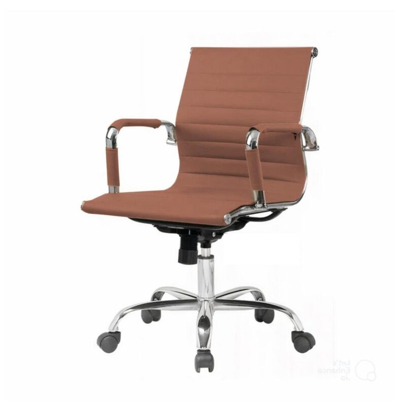 Cadeira DIRETOR Charles Eames Esteirinha – CARAMELO – 32883 META Móveis para Escritório em Anápolis Diretor 5