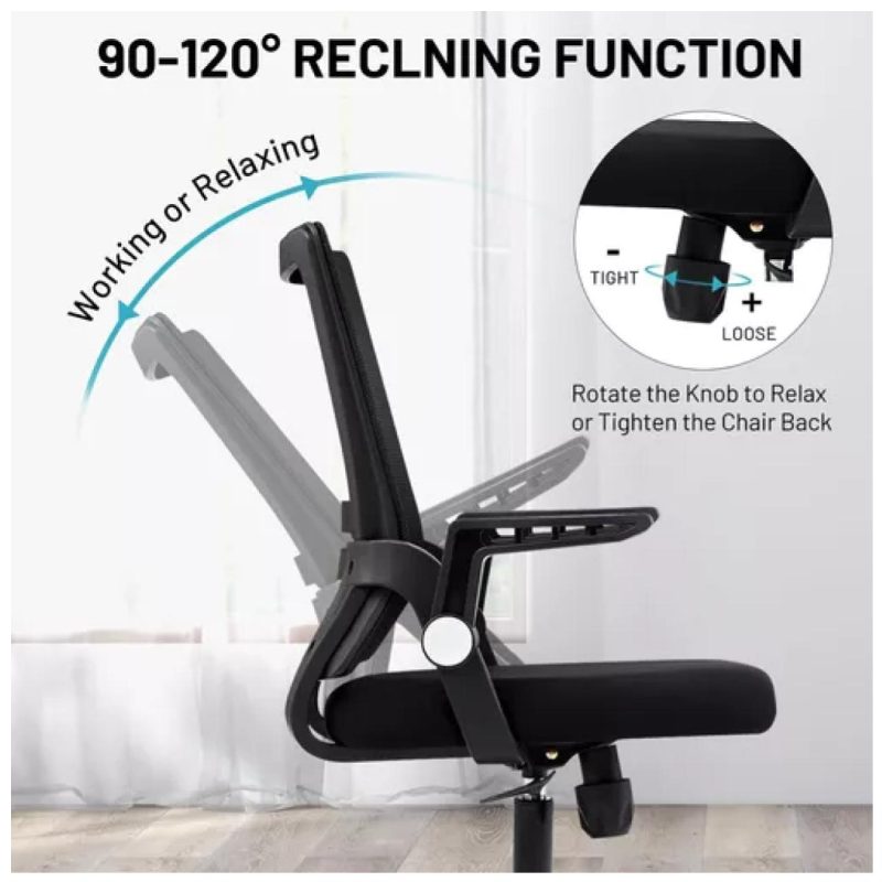 Cadeira de Escritório Diretor Tela DUNA braço ajustável – Cor Preto – 34027 META Móveis para Escritório em Anápolis Cadeira de Tela 6