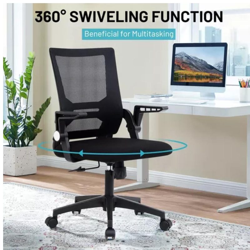 Cadeira de Escritório Diretor Tela DUNA braço ajustável – Cor Preto – 34027 META Móveis para Escritório em Anápolis Cadeira de Tela 5