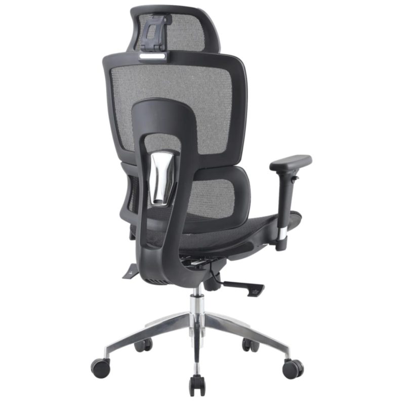 Cadeira de Escritório Presidente Tela ÉVORA – Cor Preto – 30065 META Móveis para Escritório em Anápolis Cadeira de Tela 6