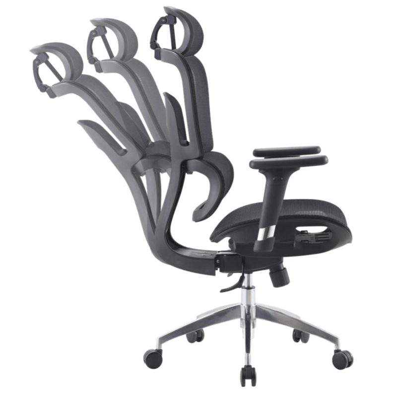 Cadeira de Escritório Presidente Tela ÉVORA – Cor Preto – 30065 META Móveis para Escritório em Anápolis Cadeira de Tela 8