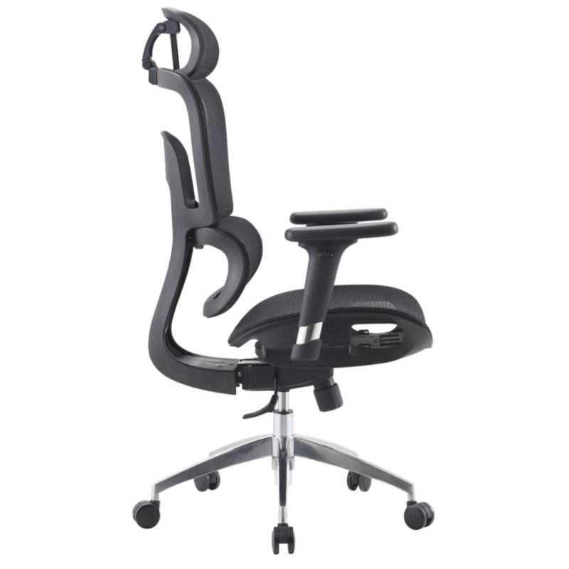 Cadeira de Escritório Presidente Tela ÉVORA – Cor Preto – 30065 META Móveis para Escritório em Anápolis Cadeira de Tela 3