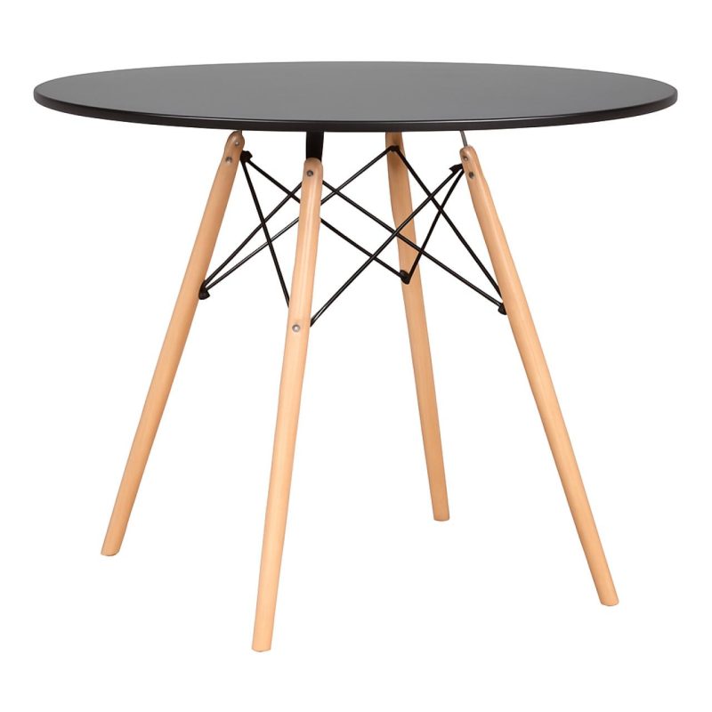 Mesa Residencial Redonda EIFFEL 0,90M – PRETO – 45112 META Móveis para Escritório em Anápolis Linha Eiffel 2