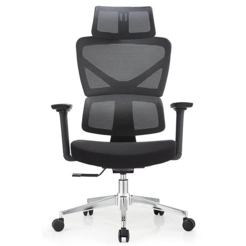 Cadeira de Escritório Presidente Tela TITAN – Cor Preto – 30067 META Móveis para Escritório em Anápolis Cadeira de Tela 6