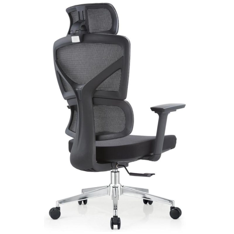 Cadeira de Escritório Presidente Tela TITAN – Cor Preto – 30067 META Móveis para Escritório em Anápolis Cadeira de Tela 4