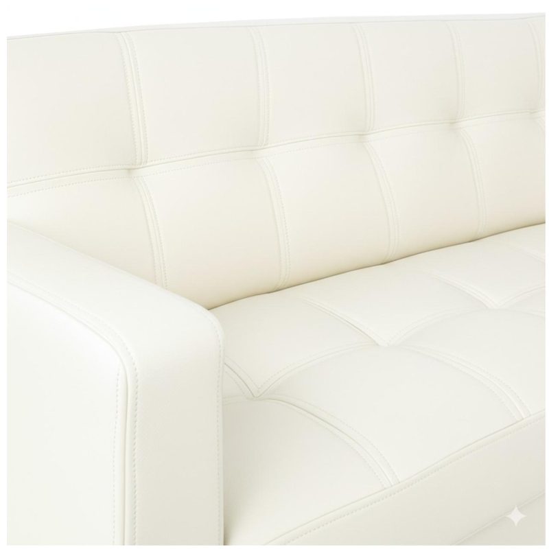 Poltrona para Escritório ROMA 03 Lugar – Corino – Cor NUDE – 60072 META Móveis para Escritório em Anápolis Sofá Escritório 6