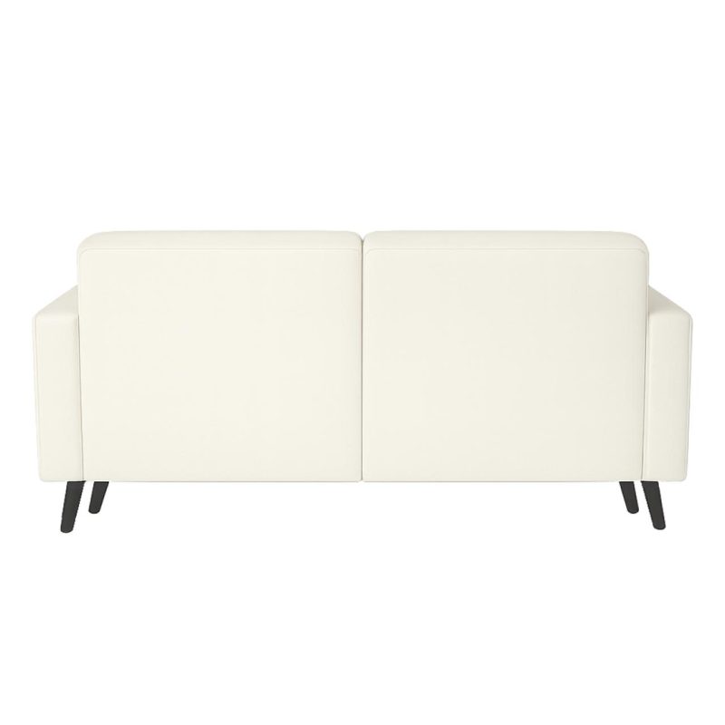 Poltrona para Escritório ROMA 02 Lugar – Corino – Cor NUDE – 60071 META Móveis para Escritório em Anápolis Sofá Escritório 4