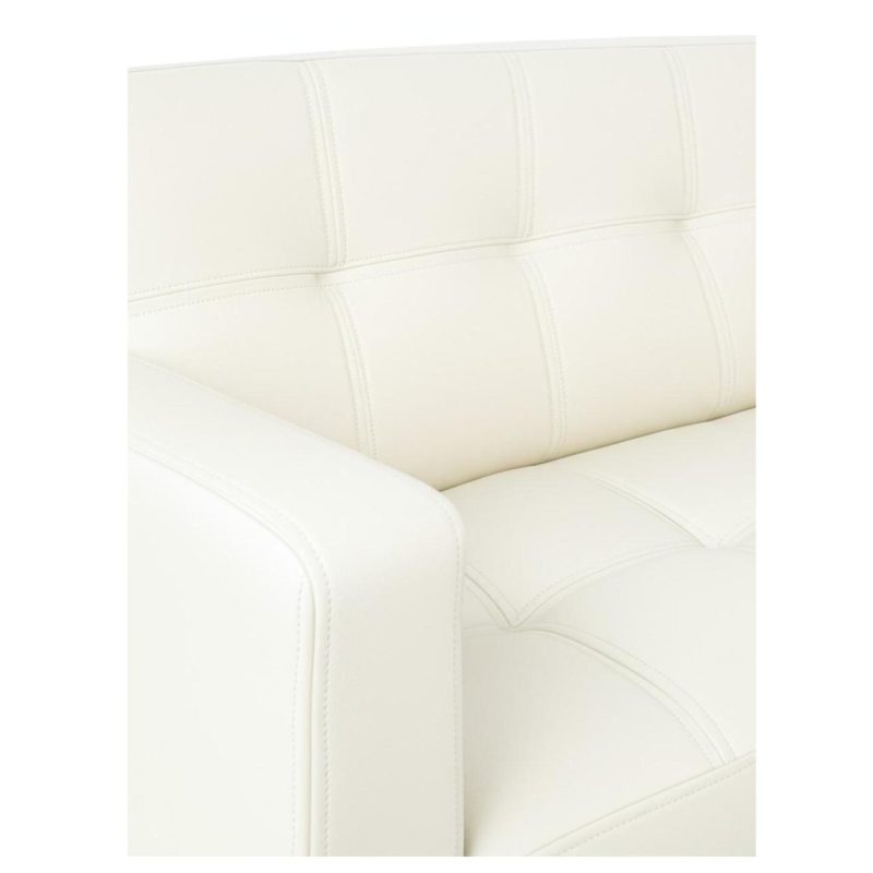 Poltrona para Escritório ROMA 02 Lugar – Corino – Cor NUDE – 60071 META Móveis para Escritório em Anápolis Sofá Escritório 5