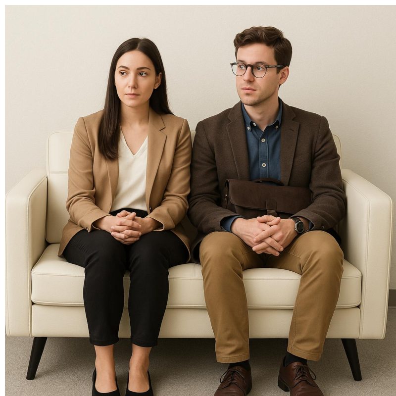 Poltrona para Escritório ROMA 02 Lugar – Corino – Cor NUDE – 60071 META Móveis para Escritório em Anápolis Sofá Escritório 7