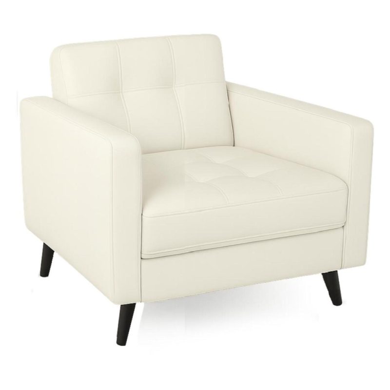 Poltrona para Escritório ROMA 01 Lugar – Corino – Cor NUDE – 60070 META Móveis para Escritório em Anápolis Sofá Escritório 2