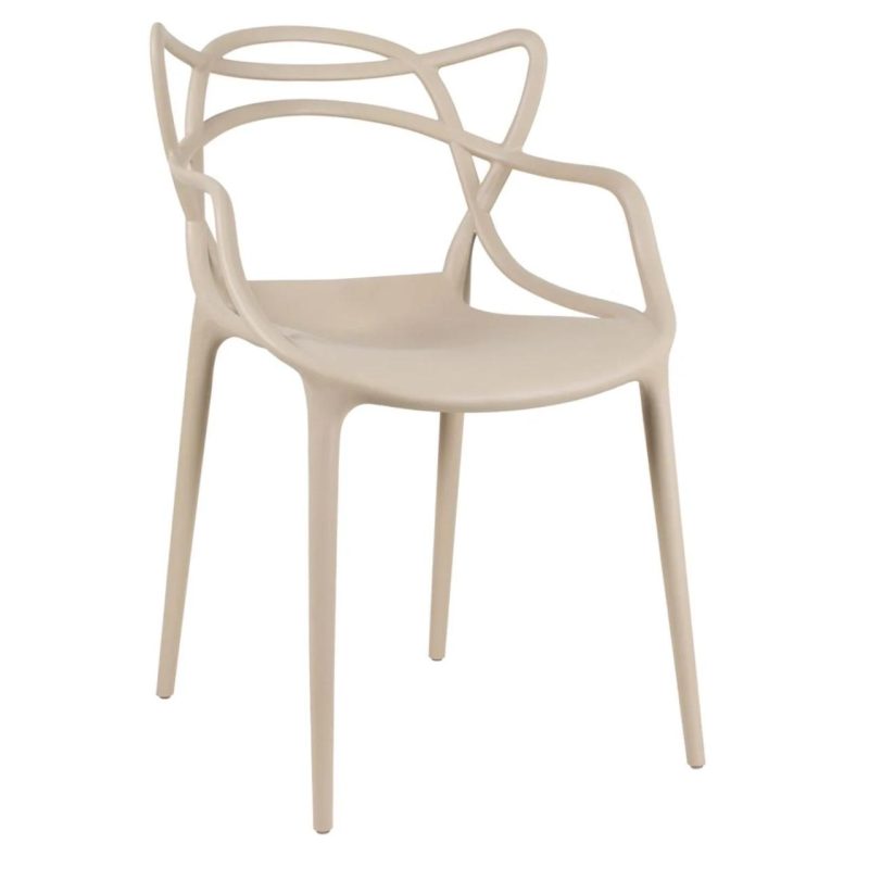 Cadeira Interlocutor ALLEGRA para Escritório ou Jantar – Polipropileno – Cor AREIA – 48009 META Móveis para Escritório em Anápolis Cadeira Fixa Plástica 4