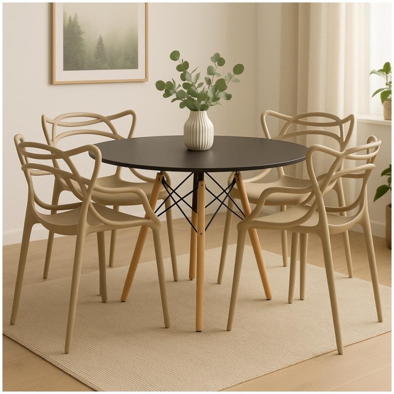 Cadeira Interlocutor ALLEGRA para Escritório ou Jantar – Polipropileno – Cor AREIA – 48009 META Móveis para Escritório em Anápolis Cadeira Fixa Plástica 9