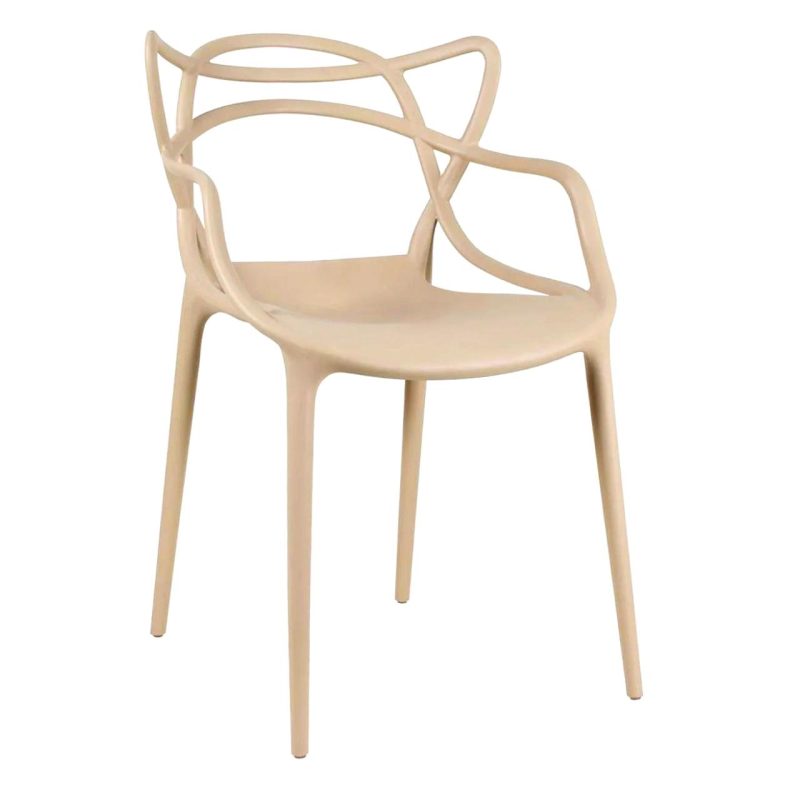 Cadeira Interlocutor ALLEGRA para Escritório ou Jantar – Polipropileno – Cor AREIA – 48009 META Móveis para Escritório em Anápolis Cadeira Fixa Plástica 2