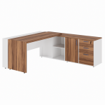 Mesa Escritório PRESIDENTE c/ Armário Pedestal – 1,82×1,80m – NOGAL SEVILHA/BRANCO – 34602 META Móveis para Escritório em Anápolis Linha 40 mm Nogal – Branco 13 Mesa Escritório PRESIDENTE c/ Armário Pedestal – 1,82×1,80m – NOGAL SEVILHA/BRANCO – 34602 META Móveis para Escritório em Anápolis Linha 40 mm Nogal – Branco 13