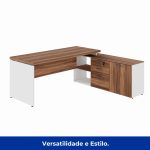 Mesa Diretorzinha c/ Aparador – Pé de MADEIRA – 1,90×1,50m – NOGAL SEVILHA / BRANCO – 34426 META Móveis para Escritório em Anápolis Linha 40 mm Nogal – Branco 12 Mesa Diretorzinha c/ Aparador – Pé de MADEIRA – 1,90×1,50m – NOGAL SEVILHA / BRANCO – 34426 META Móveis para Escritório em Anápolis Linha 40 mm Nogal – Branco 12