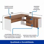 Mesa Diretorzinha c/ Aparador – Pé de MADEIRA – 1,90×1,50m – NOGAL SEVILHA / BRANCO – 34426 META Móveis para Escritório em Anápolis Linha 40 mm Nogal – Branco 18 Mesa Diretorzinha c/ Aparador – Pé de MADEIRA – 1,90×1,50m – NOGAL SEVILHA / BRANCO – 34426 META Móveis para Escritório em Anápolis Linha 40 mm Nogal – Branco 18