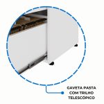Armário Baixo 03 Gavetas e Porta (MISTO) – NOGAL SEVILHA/BRANCO – 34422 META Móveis para Escritório em Anápolis Linha 40 mm Nogal – Branco 15