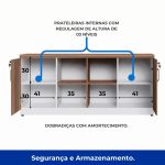 Armário Baixo GOLD Credenza ESPECIAL – 1,60×0,73×0,45m – NOGALSEVILHA / BRANCO – 34502 META Móveis para Escritório em Anápolis Linha 40 mm Nogal – Branco 12