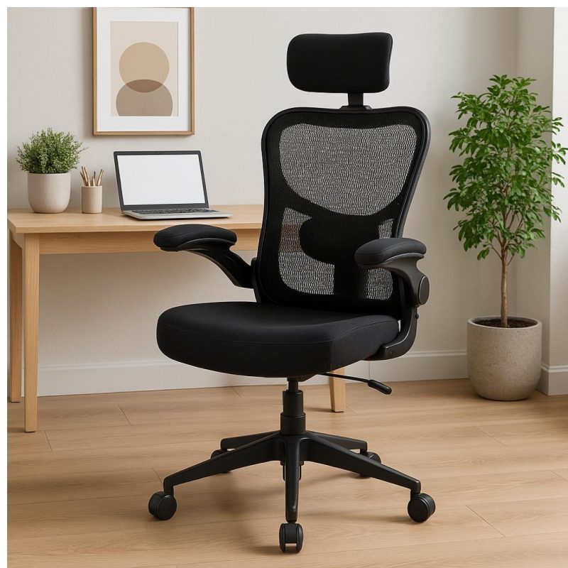 Cadeira de Escritório Tela ZAION – Cor Preto – 20098 META Móveis para Escritório em Anápolis Cadeira de Tela 9