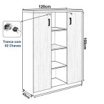 Armário Alto Credenza com Nicho – 1,61×1,20×0,45m – NOGAL SEVILHA/BRANCO- 34415 META Móveis para Escritório em Anápolis Linha 40 mm Nogal – Branco 14 Armário Alto Credenza com Nicho – 1,61×1,20×0,45m – NOGAL SEVILHA/BRANCO- 34415 META Móveis para Escritório em Anápolis Linha 40 mm Nogal – Branco 14