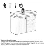 Armário Baixo 03 Gavetas e Porta (MISTO) – NOGAL SEVILHA/BRANCO – 34422 META Móveis para Escritório em Anápolis Linha 40 mm Nogal – Branco 18