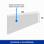 Estação de Trabalho Dupla 1,20×1,35m sem Gavetas c/ ponto de tomada PÉ QUADRO – Cor Nogal Sevilha/Branco – 34424 META Móveis para Escritório em Anápolis Linha 40 mm Nogal – Branco 13 Estação de Trabalho Dupla 1,20×1,35m sem Gavetas c/ ponto de tomada PÉ QUADRO – Cor Nogal Sevilha/Branco – 34424 META Móveis para Escritório em Anápolis Linha 40 mm Nogal – Branco 13