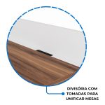 Estação de Trabalho Dupla 1,20×1,35m 02 Lugares sem Gavetas c/ ponto de tomada PÉ PAINEL – Nogal Sevilha/Branco – 34428 META Móveis para Escritório em Anápolis Linha 40 mm Nogal – Branco 19 Estação de Trabalho Dupla 1,20×1,35m 02 Lugares sem Gavetas c/ ponto de tomada PÉ PAINEL – Nogal Sevilha/Branco – 34428 META Móveis para Escritório em Anápolis Linha 40 mm Nogal – Branco 19