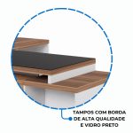 Mesa para Escritório em “L” com VIDRO FUMÊ – 1,92X1,60M NOGAL SEVILHA/BRANCO – 34432 META Móveis para Escritório em Anápolis Linha 40 mm Nogal – Branco 15 Mesa para Escritório em “L” com VIDRO FUMÊ – 1,92X1,60M NOGAL SEVILHA/BRANCO – 34432 META Móveis para Escritório em Anápolis Linha 40 mm Nogal – Branco 15