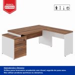 Mesa para Escritório em “L” com Gavetão – 1,92X1,60m -NOGAL SEVILHA/BRANCO – 34431 META Móveis para Escritório em Anápolis Linha 40 mm Nogal – Branco 12 Mesa para Escritório em “L” com Gavetão – 1,92X1,60m -NOGAL SEVILHA/BRANCO – 34431 META Móveis para Escritório em Anápolis Linha 40 mm Nogal – Branco 12