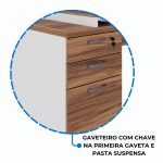 Mesa para Escritório em “L” com Gavetão – 1,92X1,60m -NOGAL SEVILHA/BRANCO – 34431 META Móveis para Escritório em Anápolis Linha 40 mm Nogal – Branco 15 Mesa para Escritório em “L” com Gavetão – 1,92X1,60m -NOGAL SEVILHA/BRANCO – 34431 META Móveis para Escritório em Anápolis Linha 40 mm Nogal – Branco 15
