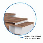 Mesa para Escritório em “L” com Gavetão – 1,92X1,60m -NOGAL SEVILHA/BRANCO – 34431 META Móveis para Escritório em Anápolis Linha 40 mm Nogal – Branco 17 Mesa para Escritório em “L” com Gavetão – 1,92X1,60m -NOGAL SEVILHA/BRANCO – 34431 META Móveis para Escritório em Anápolis Linha 40 mm Nogal – Branco 17