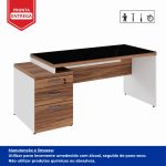 Mesa para Escritório com VIDRO FUMÊ – 1,92×0,70m – NOGAL SEVILHA/BRANCO – 34430 META Móveis para Escritório em Anápolis Linha 40 mm Nogal – Branco 14 Mesa para Escritório com VIDRO FUMÊ – 1,92×0,70m – NOGAL SEVILHA/BRANCO – 34430 META Móveis para Escritório em Anápolis Linha 40 mm Nogal – Branco 14
