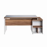 Mesa para Escritório com VIDRO FUMÊ – 1,92×0,70m – NOGAL SEVILHA/BRANCO – 34430 META Móveis para Escritório em Anápolis Linha 40 mm Nogal – Branco 15 Mesa para Escritório com VIDRO FUMÊ – 1,92×0,70m – NOGAL SEVILHA/BRANCO – 34430 META Móveis para Escritório em Anápolis Linha 40 mm Nogal – Branco 15