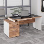 Mesa para Escritório com VIDRO FUMÊ – 1,92×0,70m – NOGAL SEVILHA/BRANCO – 34430 META Móveis para Escritório em Anápolis Linha 40 mm Nogal – Branco 18 Mesa para Escritório com VIDRO FUMÊ – 1,92×0,70m – NOGAL SEVILHA/BRANCO – 34430 META Móveis para Escritório em Anápolis Linha 40 mm Nogal – Branco 18